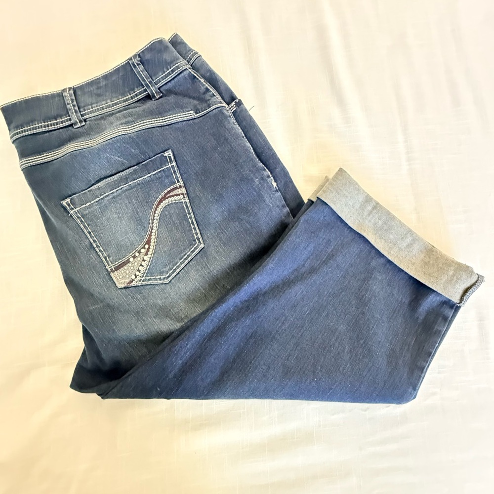 Lane Bryant Genius Fit Boyfriend Capri Size 24